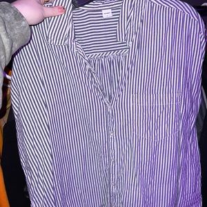 old navy blue and white striped top